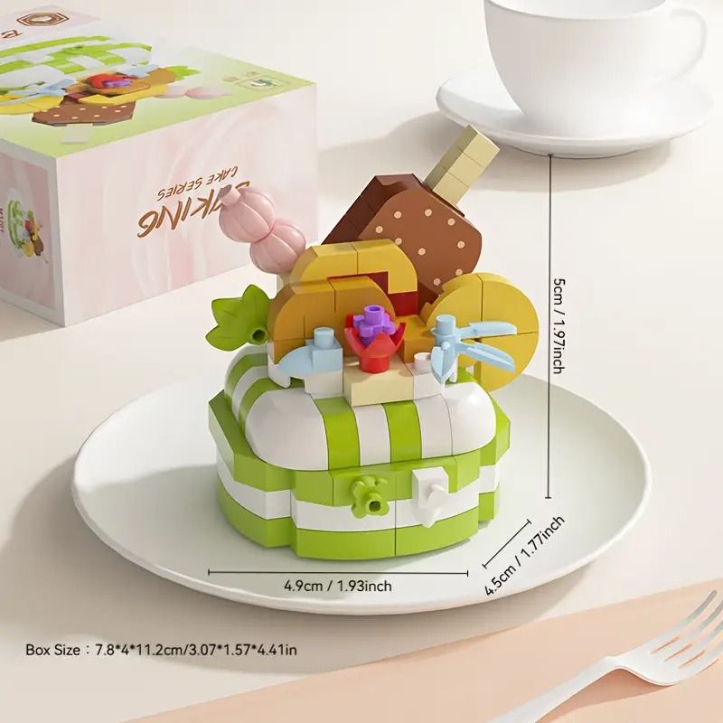 DIY Cake Building Block Set  9 Mini Cakes With Fruits  Flowers  Cute Pastel Puzzle Toy For Kids  Ho 5
