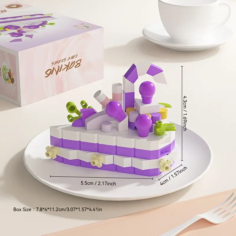 DIY Cake Building Block Set  9 Mini Cakes With Fruits  Flowers  Cute Pastel Puzzle Toy For Kids  Ho 6