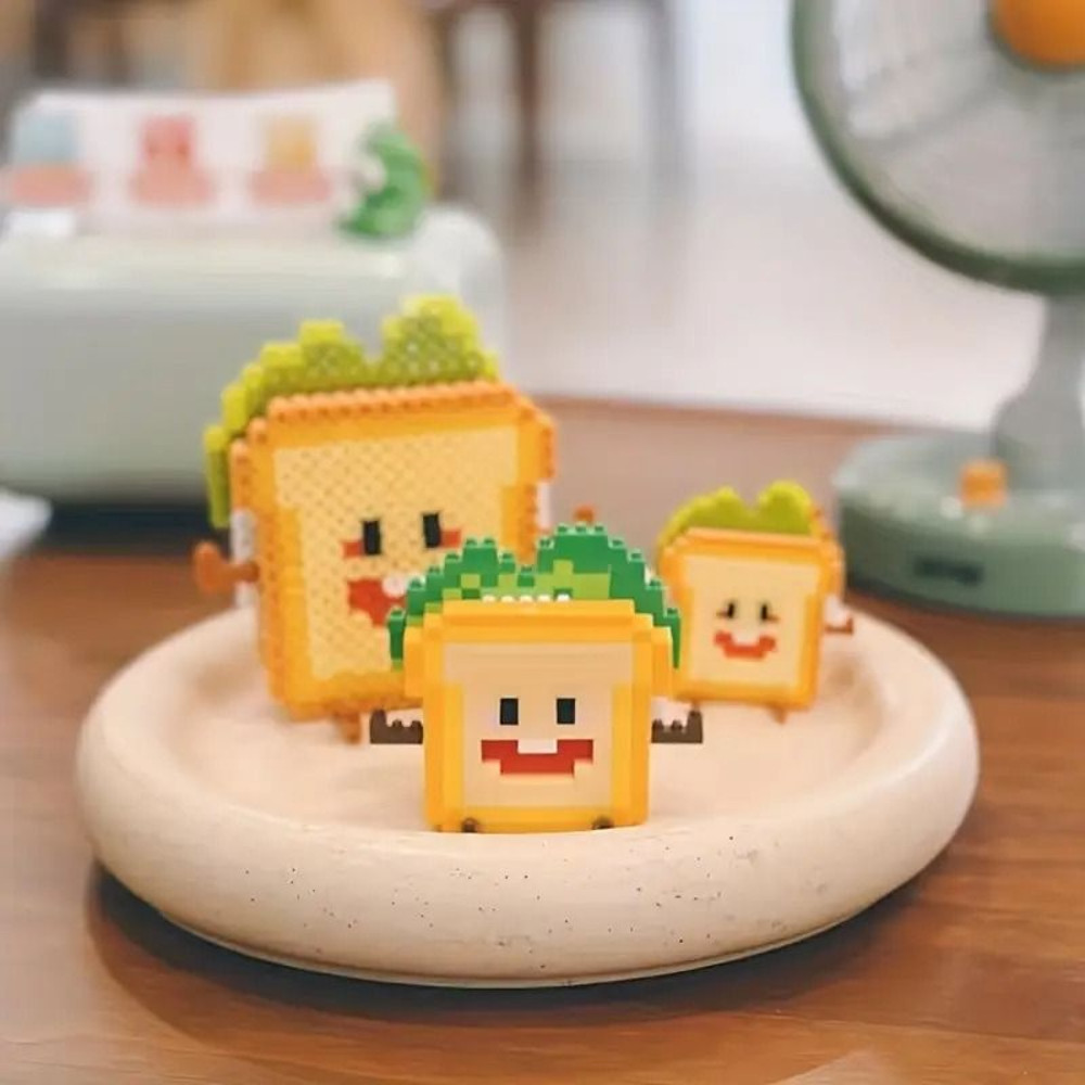 Mini Food Building Blocks  Cute DIY Micro Bricks Set  Burger Fries Ice Cream Cake  More 2