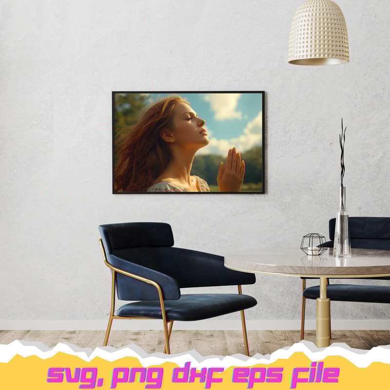 Golden Hour Angel Wall Art Abstract Spiritual Digital Artwork Warm Neutral Tones Celestial Angel 1