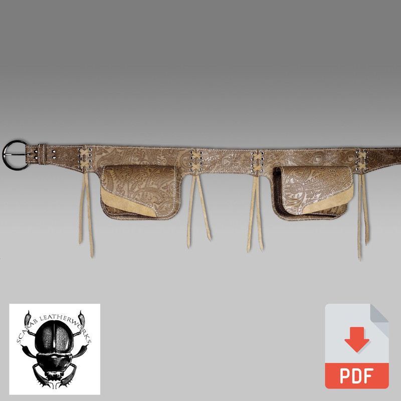 PDF Pattern For Leather Festival Utility Belt 0