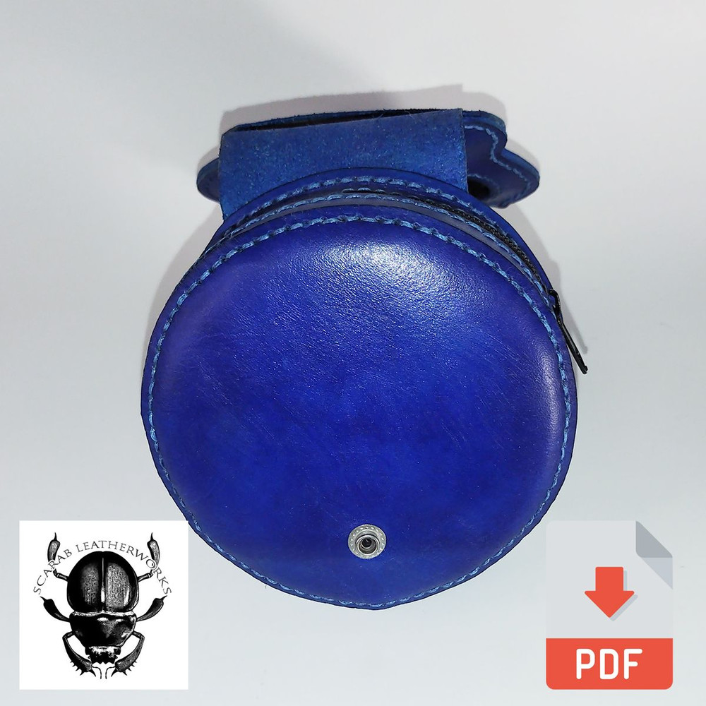 PDF Pattern For Leather Paw Print Belt Pouch 2