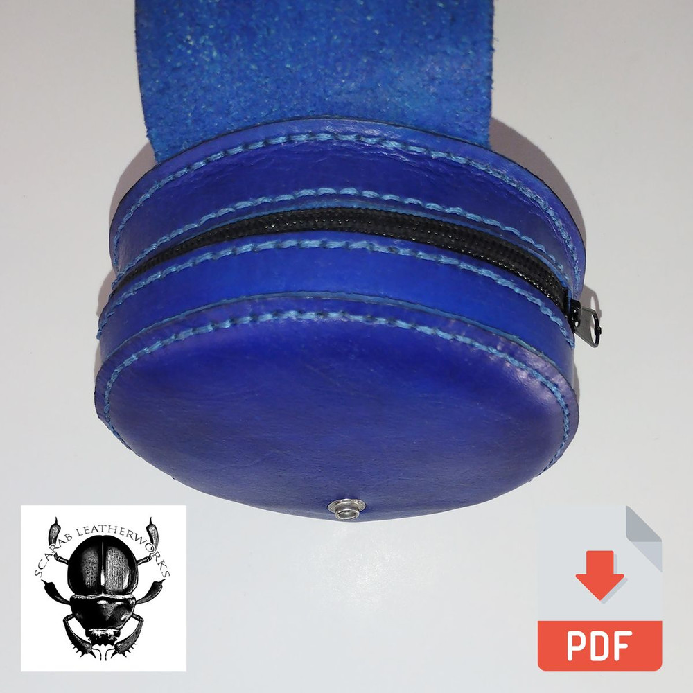 PDF Pattern For Leather Paw Print Belt Pouch 3