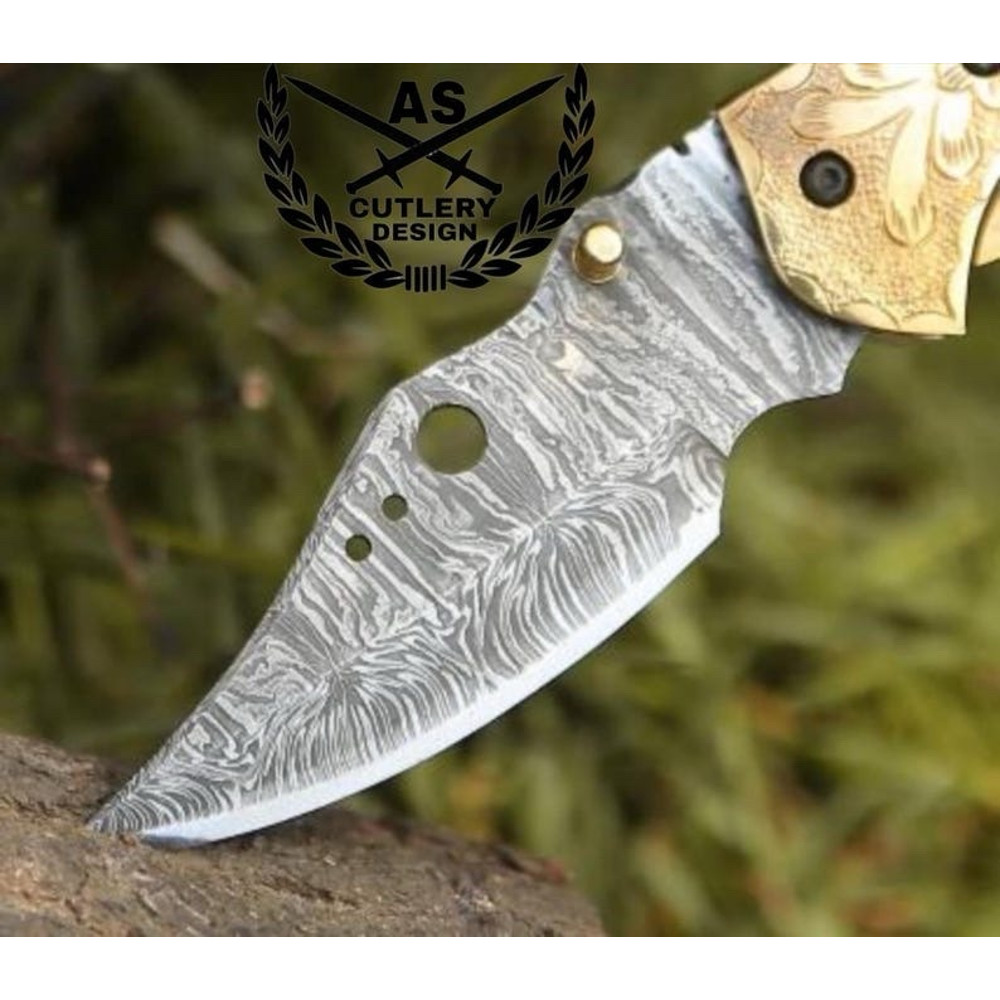 Custom Handmade Pocket Folder With Ram Horn Handle 2