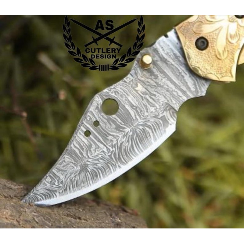 Custom Handmade Pocket Folder With Ram Horn Handle 2