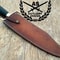 Handmade D2 Steel Hunting Knife Black Micarta Handle Leather Sheath 1