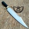 Handmade D2 Steel Hunting Knife Black Micarta Handle Leather Sheath 3