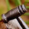 Custom Handmade Forged Damascus Chasing Hammer Rounded  Plain Head 4