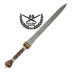 custom handmade gladius sword- high carbon damascus steel- 28"