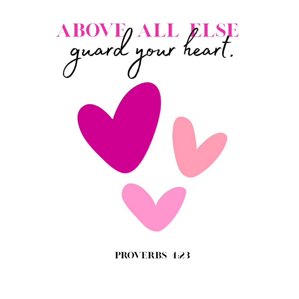 Guard Your Heart PNG SVG Digital Download Christian Quote Heart Digital Download 0