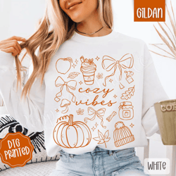 cozy vibes sweatshirt, trendy fall crewneck, fall vibes sweatshirt, sweater weather, coquette fall sweatshirt, autumn sw