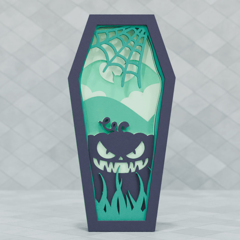Halloween Coffin 3D SVG Layered 2 0