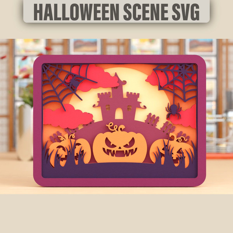 Halloween Scene 3D SVG Multilayer BUNDLE 2 1
