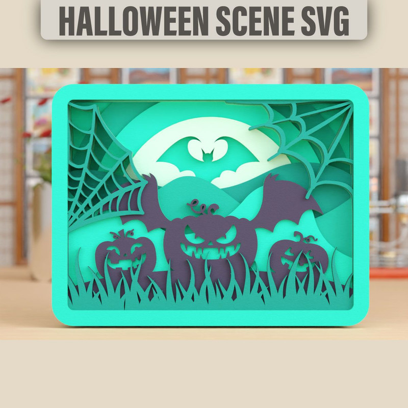 Halloween Scene 3D SVG Multilayer BUNDLE 2 2
