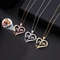 Personalized Flower Moms Heart Microcarved Name  Photo Projection Necklace Mothers Day Gift Birthda