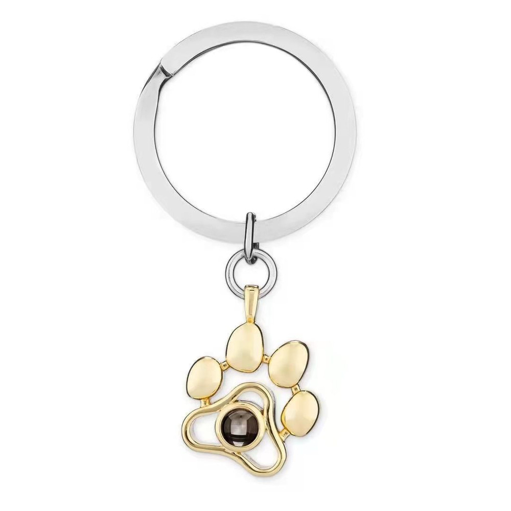 Personalized Custom Photo Dog Paw Projection Keychain Gifts For Pets Custom Necklace 1