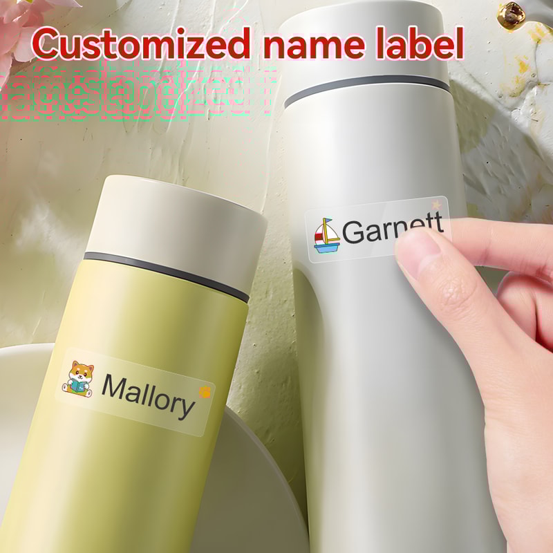 Waterproof Kids Name Labels Customized Transparent Stickers Multilingual Decals For Notebooks And D 0