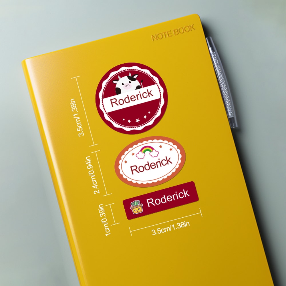 Personalized School Stationery, Custom Hebrew Name Tags, Transparent Waterproof Stickers for Kids, Multilingual Labels