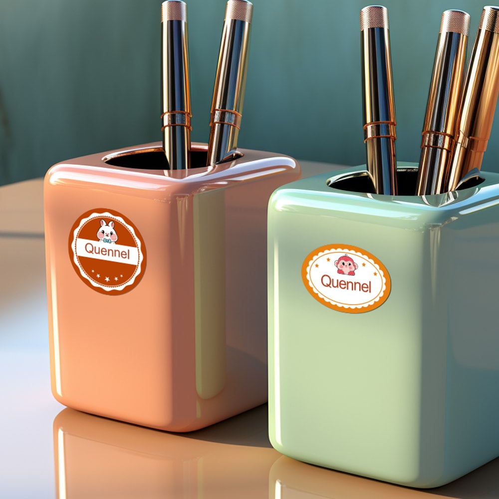 Personalized School Stationery, Custom Hebrew Name Tags, Transparent Waterproof Stickers for Kids, Multilingual Labels