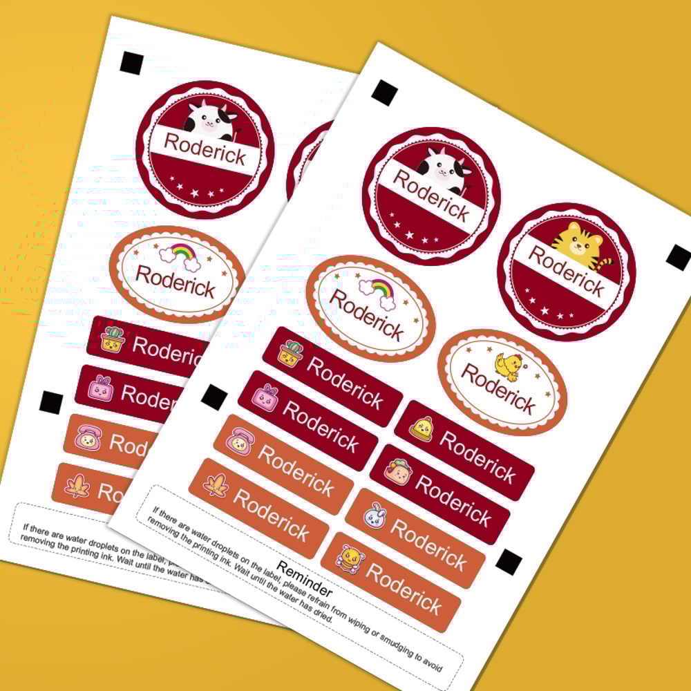 Personalized School Stationery, Custom Hebrew Name Tags, Transparent Waterproof Stickers for Kids, Multilingual Labels