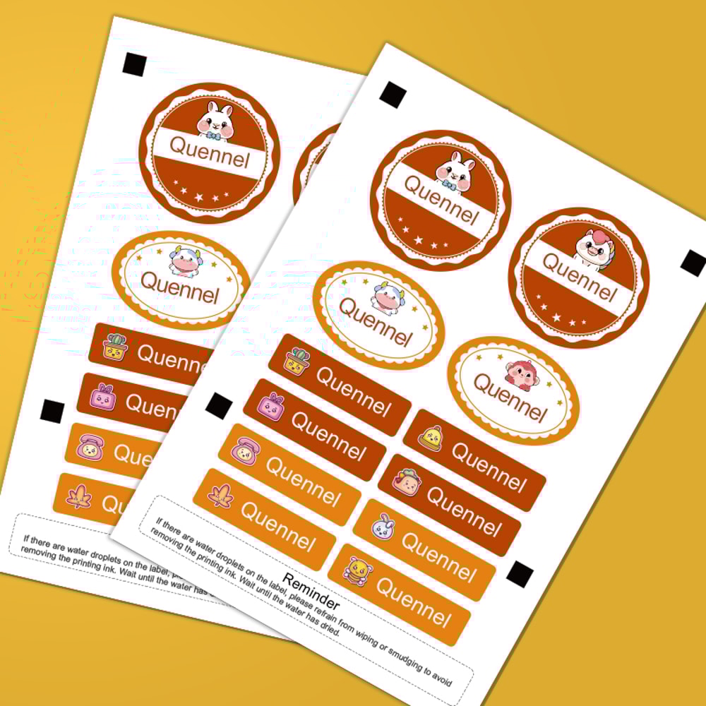 Personalized School Stationery, Custom Hebrew Name Tags, Transparent Waterproof Stickers for Kids, Multilingual Labels