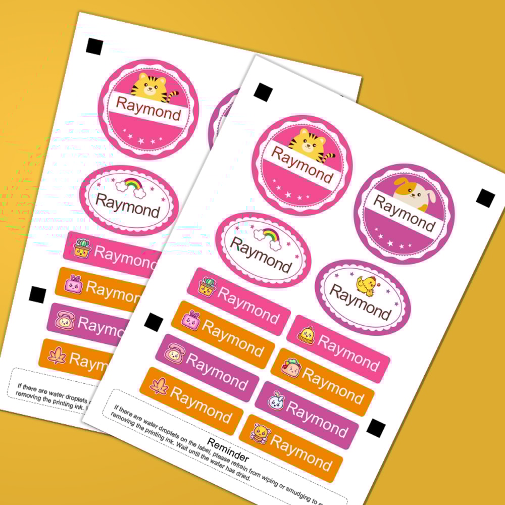 Personalized School Stationery, Custom Hebrew Name Tags, Transparent Waterproof Stickers for Kids, Multilingual Labels