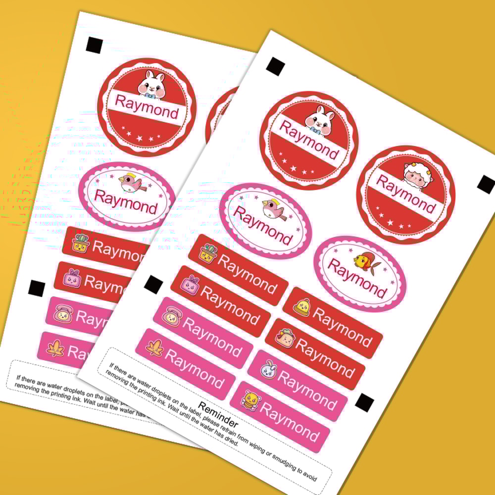 Personalized School Stationery, Custom Hebrew Name Tags, Transparent Waterproof Stickers for Kids, Multilingual Labels