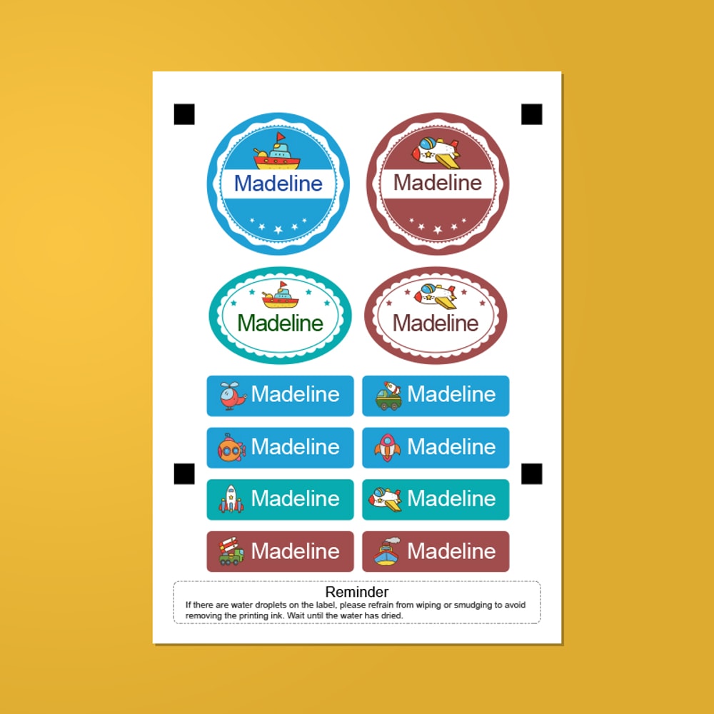 Personalized School Stationery, Custom Hebrew Name Tags, Transparent Waterproof Stickers for Kids, Multilingual Labels