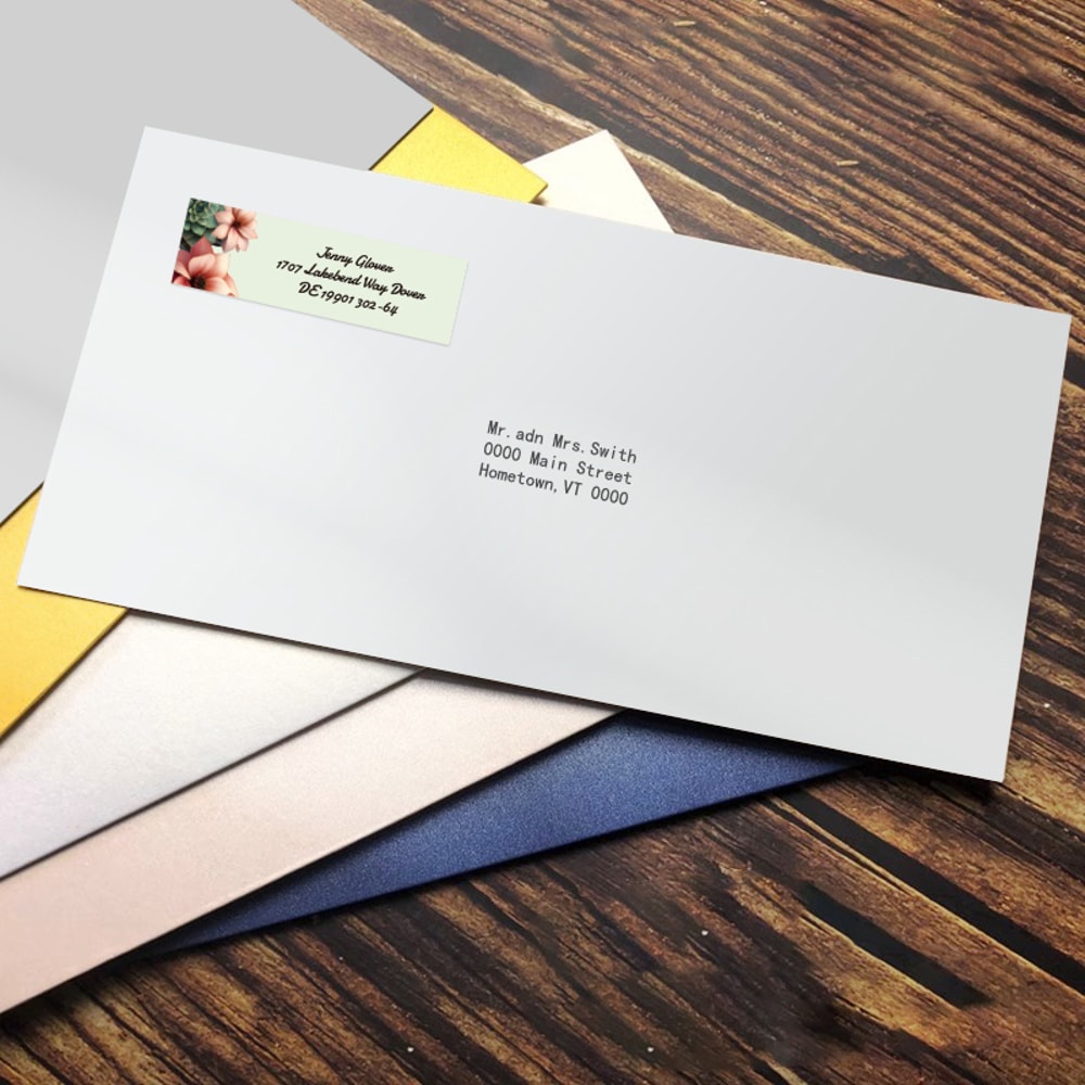 Floral Design Custom Address Stickers Personalized Reusable Envelope Labels Bullet Journaling Home 3