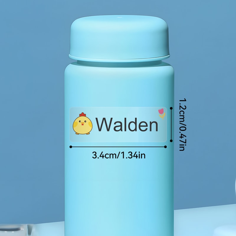 Personalized Multilingual Animal Stickers For Kids Custom Transparent Waterproof Labels For School 1