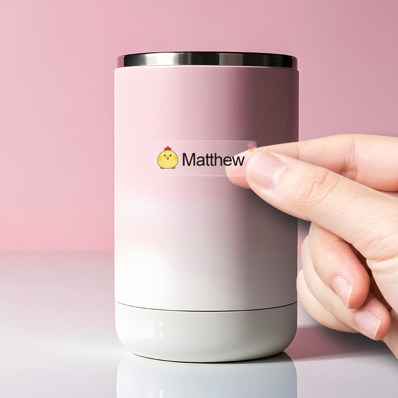 Personalized Multilingual Animal Stickers For Kids Custom Transparent Waterproof Labels For School 2