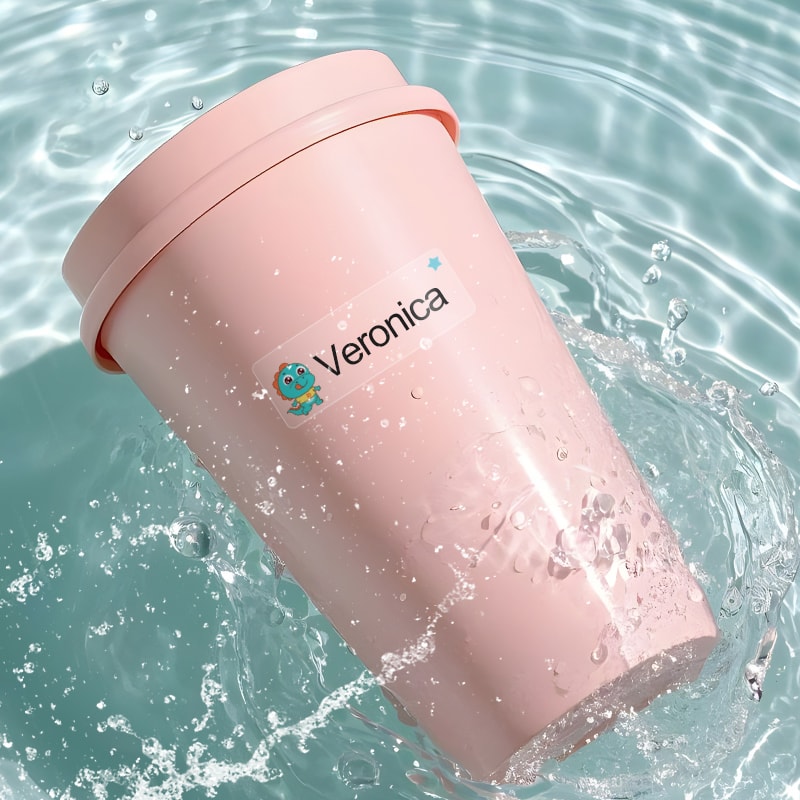 Personalized Multilingual Animal Stickers For Kids Custom Transparent Waterproof Labels For School 4