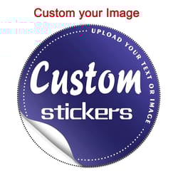 custom design personalized stickers, upload your logo or picture, durable adhesive labels for party favors, events & gif