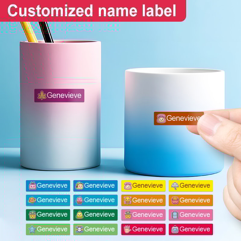 Personalized Animal Labels for Kids, Durable Waterproof Name Stickers, Custom Tags, School Supplies & Gift Accessories