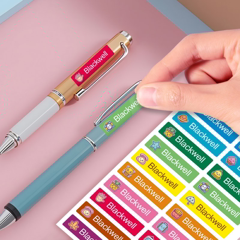 Personalized Animal Labels for Kids, Durable Waterproof Name Stickers, Custom Tags, School Supplies & Gift Accessories