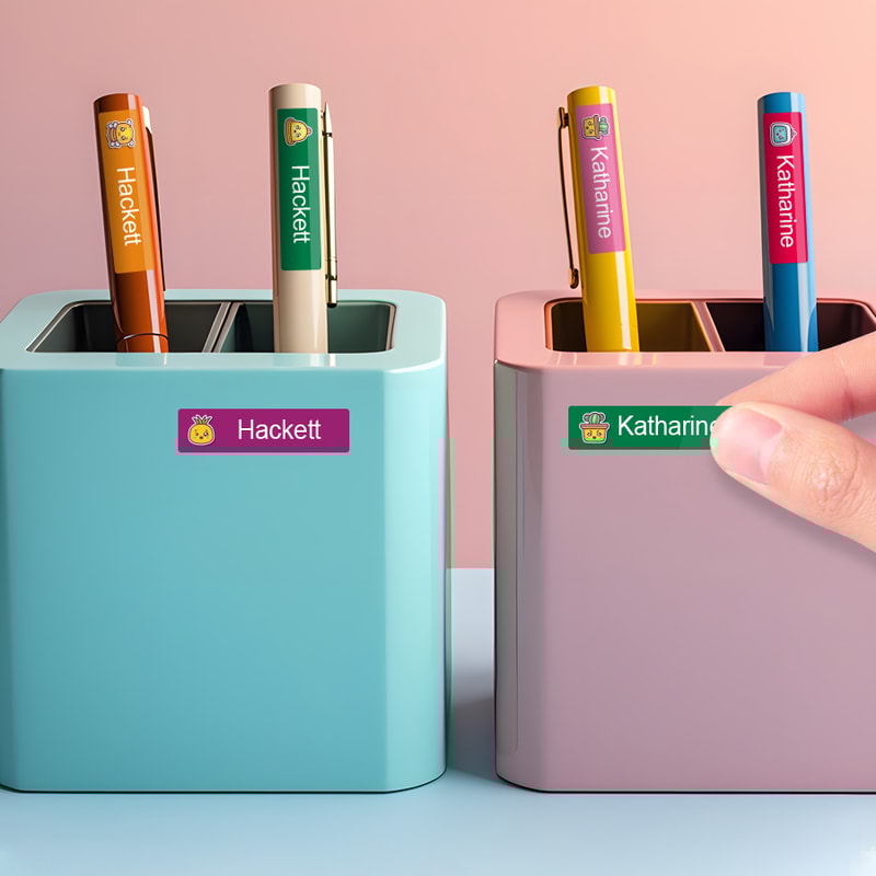 Personalized Animal Labels for Kids, Durable Waterproof Name Stickers, Custom Tags, School Supplies & Gift Accessories