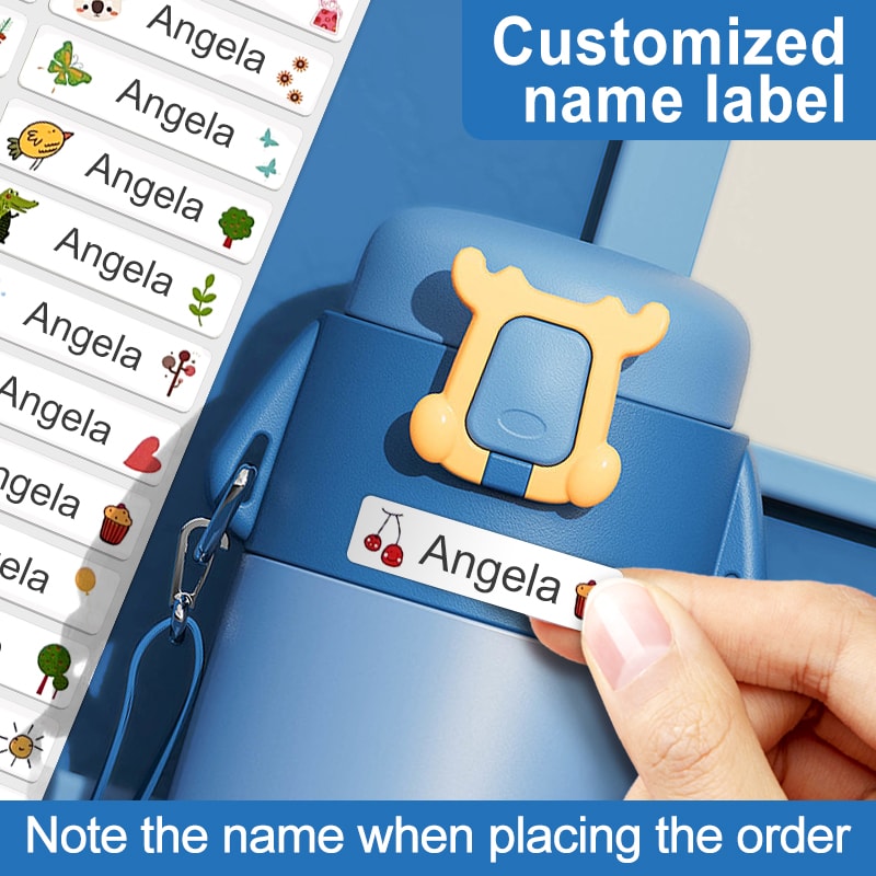 Custom Animal Design Name Stickers For Kids Durable Waterproof Labels Personalized School Supplies 0