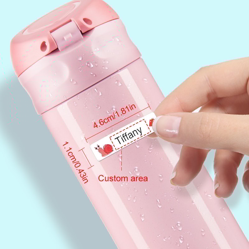 Custom Animal Design Name Stickers For Kids Durable Waterproof Labels Personalized School Supplies 1