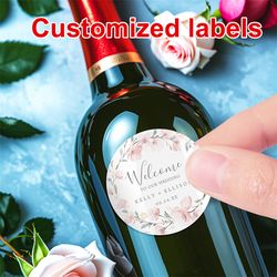floral gift box decorations, custom wedding labels, pearl embellished reusable party sealing stickers
