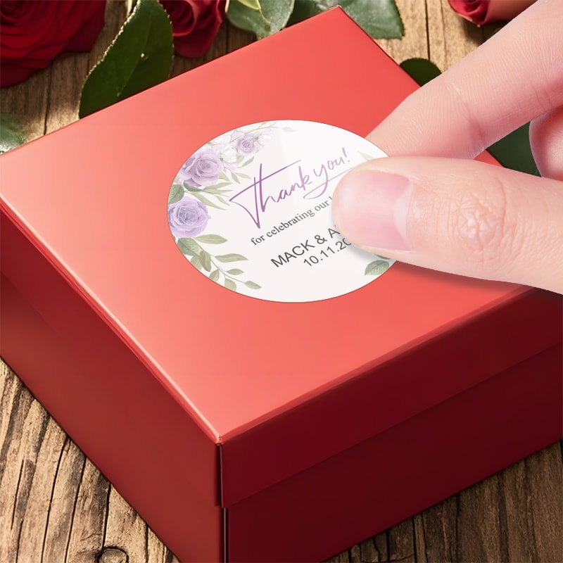 Customizable Round Floral Wedding Name Stickers Personalized Labels For Favors And Invitations Uniq 4