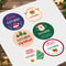 Circle Adhesive Christmas Labels Custom Merry Christmas Stickers Holiday Stickers For Christmas Gre 4