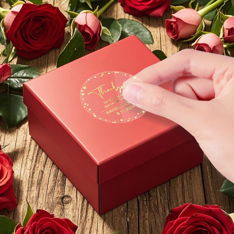 Waterproof Gold Transparent Personalized Seals Packaging Envelopes Event Souvenirs Creative Decals 2