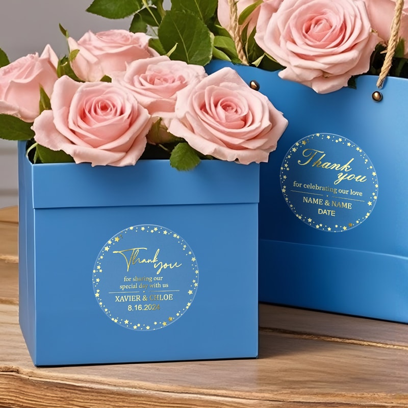 Waterproof Gold Transparent Personalized Seals Packaging Envelopes Event Souvenirs Creative Decals 4