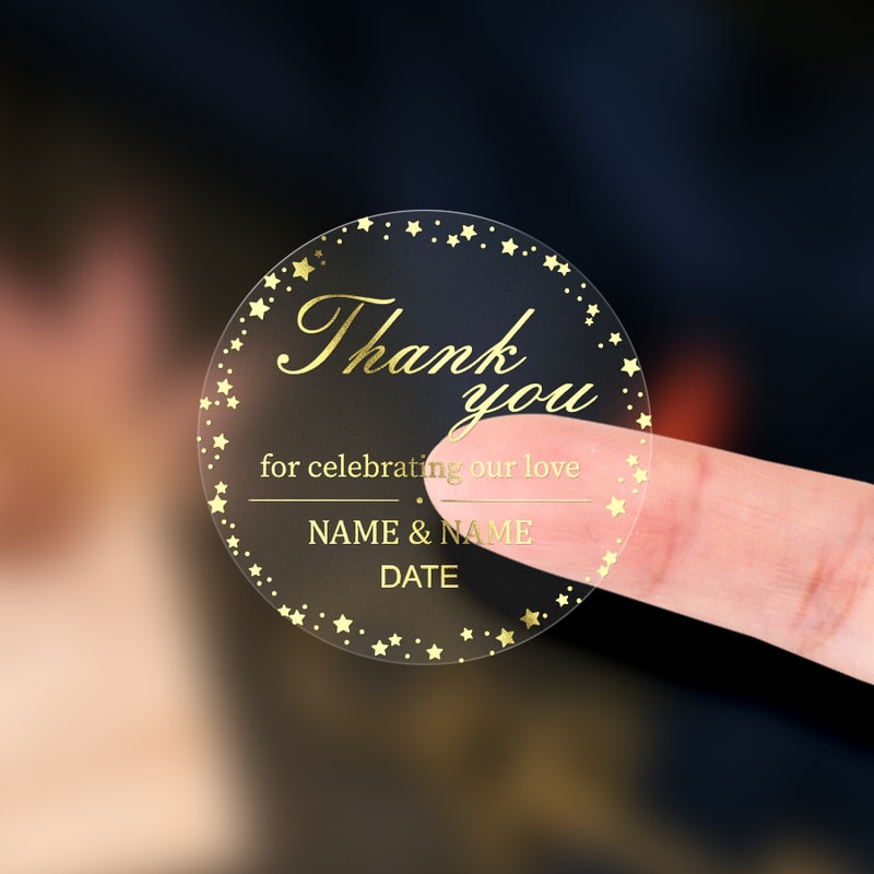 Waterproof Gold Transparent Personalized Seals Packaging Envelopes Event Souvenirs Creative Decals 6