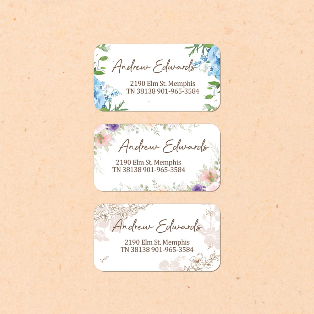 Personalized Envelope Labels Custom Wedding Address Stickers Floral Design Removable Adhesive Party 5