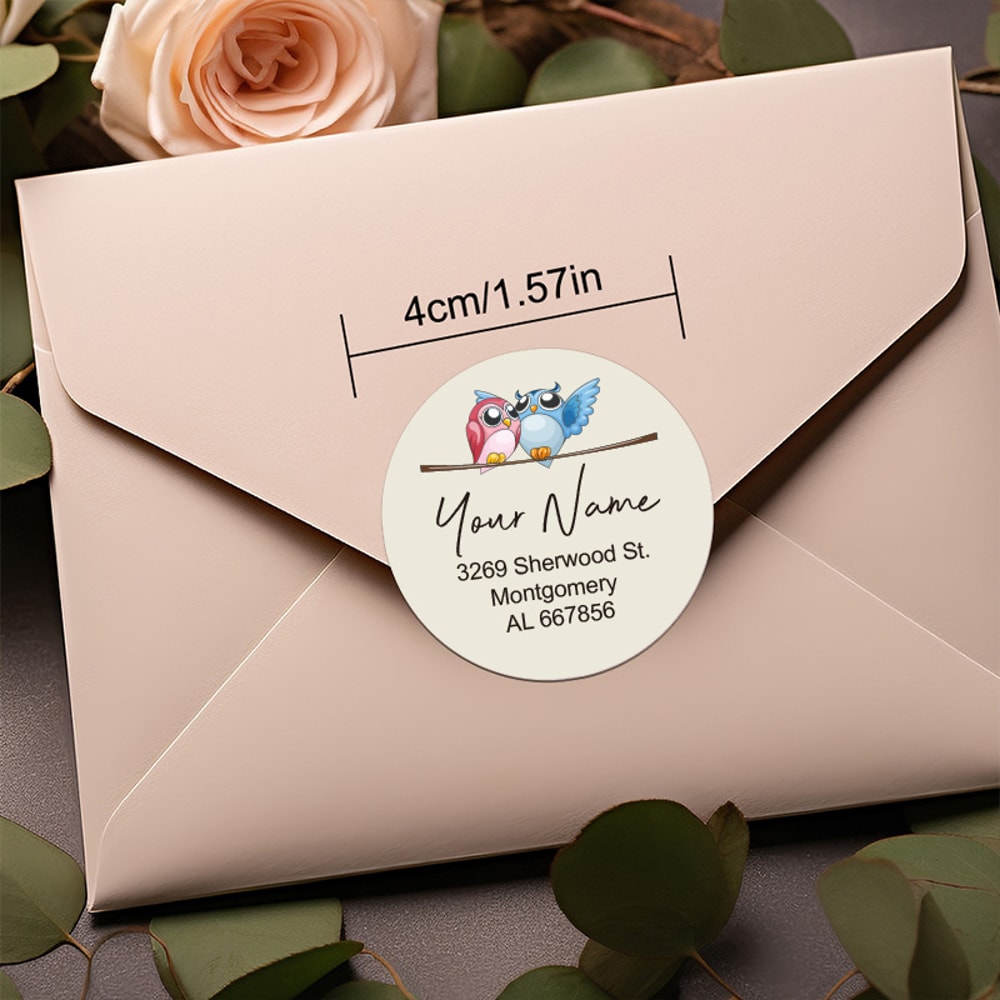 Floral Address Labels Personalized Custom Design Envelope Stickers Bullet Journaling Wedding Favors 1