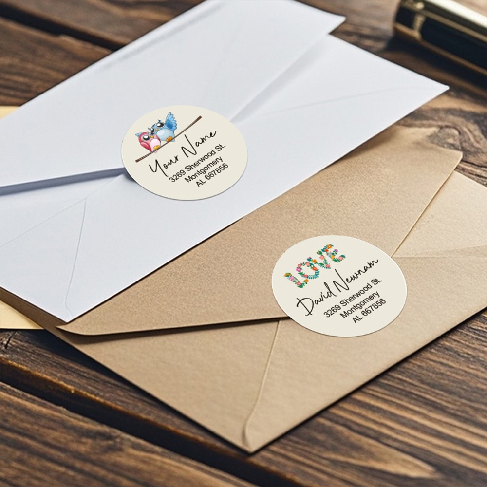 Floral Address Labels Personalized Custom Design Envelope Stickers Bullet Journaling Wedding Favors 2