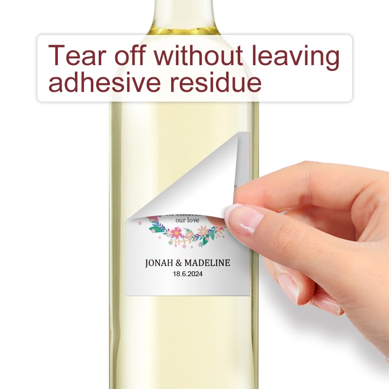 Elegant Personalized Wine Bottle Stickers Waterproof Custom Labels For Wedding Gifts Anniversary De 4