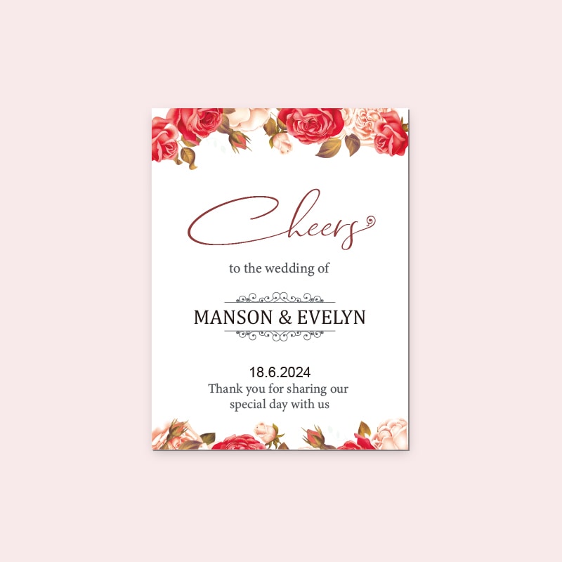 Elegant Personalized Wine Bottle Stickers Waterproof Custom Labels For Wedding Gifts Anniversary De 6