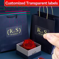 industrial grade waterproof labels, personalized gold transparent stickers, custom adhesive design for gifts